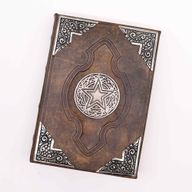 Hefty Brown Tan Buch – Zink-Pentagon-Dekor – 200 Seiten mit Büttenrand – 26 x 18 cm