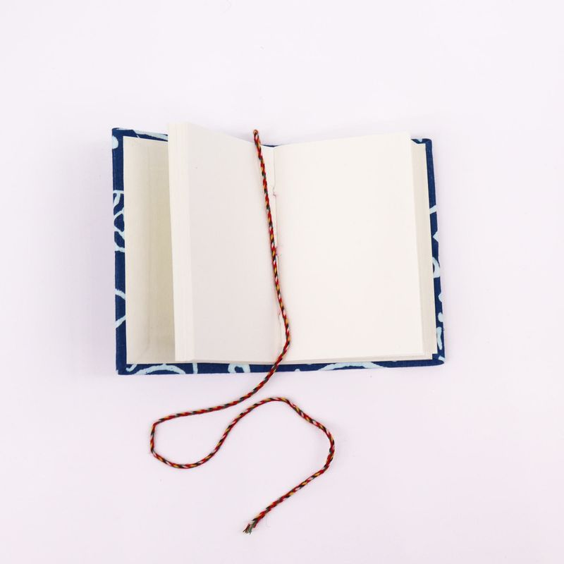 Blockdruck-Notizbücher mit Baumwolleinband, 7 x 10 cm (Display-Packung)