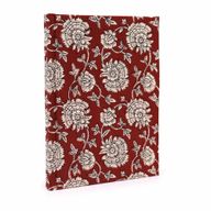 Notizbücher mit Baumwollbindung, 20 x 15 cm – 96 Seiten – Burgunderrot mit Blumenmuster