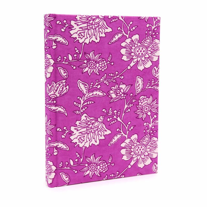 Baumwollgebundene Notizbücher, 20 x 15 cm, 96 Seiten, Antik-Fuchsia