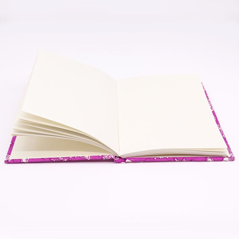 Baumwollgebundene Notizbücher, 20 x 15 cm, 96 Seiten, Antik-Fuchsia