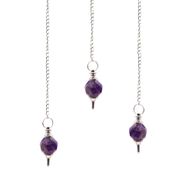 Facettiertes Edelsteinpendel - Amethyst