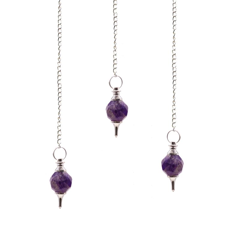 Facettiertes Edelsteinpendel - Amethyst
