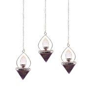 Edelstein-Laterne des Lebens-Pendels – Amethyst und Bergquarz