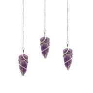 Rohes Edelsteinpendel - Amethyst
