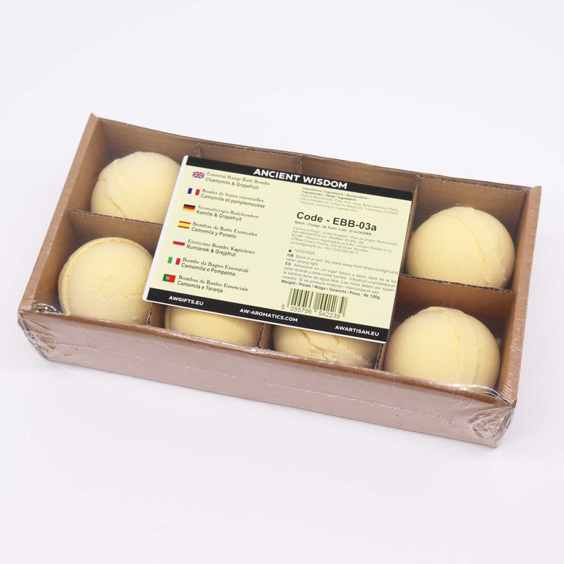 Badekugel mit ätherischen Ölen – Kamille und Grapefruit