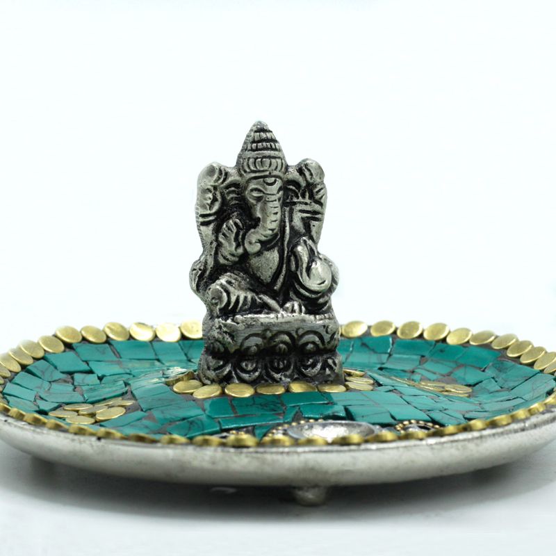 Ganesh-Teller, tibetischer Dekor-Kegel- und Stockhalter