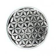 Räucherstäbchenhalter „Blume des Lebens“ aus poliertem Aluminium, 11 cm