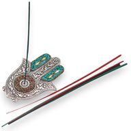 Grüner kleiner Hamsa-Räucherstäbchenhalter 13x5,5cm
