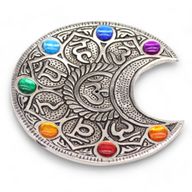 Räucherstäbchenhalter „Sieben Chakra-Mond“, 11,5 cm