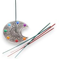 Räucherstäbchenhalter „Sieben Chakra-Mond“, 11,5 cm