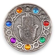 Sieben Chakra Hamsa Räucherstäbchenhalter 11,5 cm