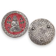 Räucherstäbchenhalter Buddha Rot Dekor 10cm