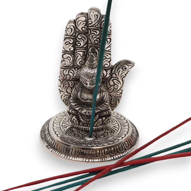 Hand-Buddha-Räucherstäbchenhalter 13x9cm