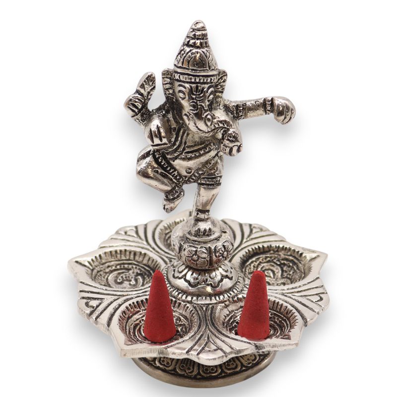 Tanzender Ganesha Räucherkegeln Halter 14x10cm