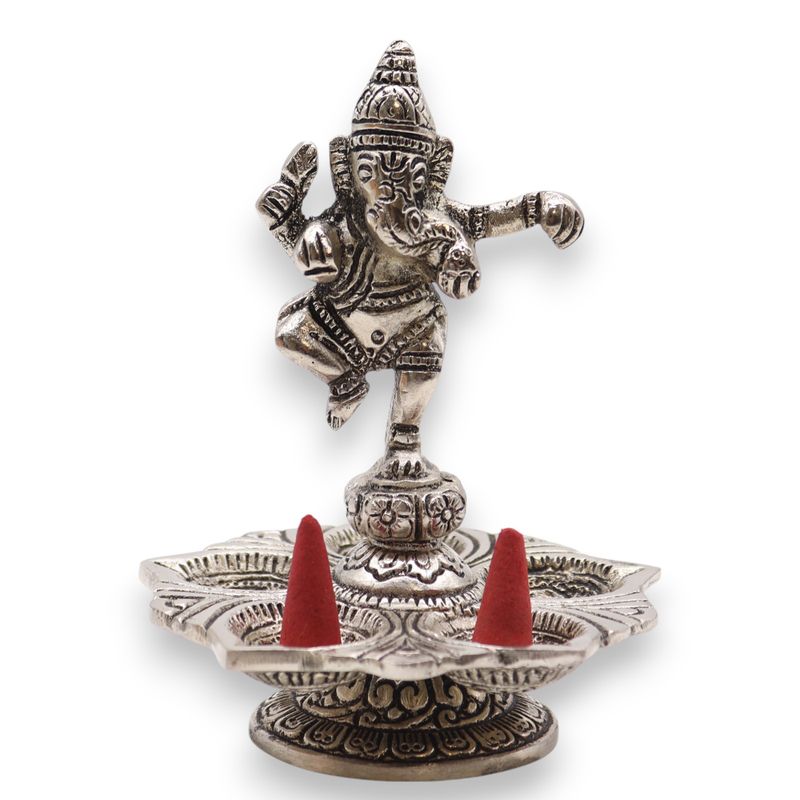 Tanzender Ganesha Räucherkegeln Halter 14x10cm