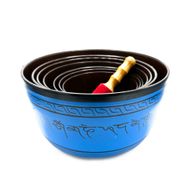 Kleines Chakra-Set aus sieben Klangschalen (14–22 cm)