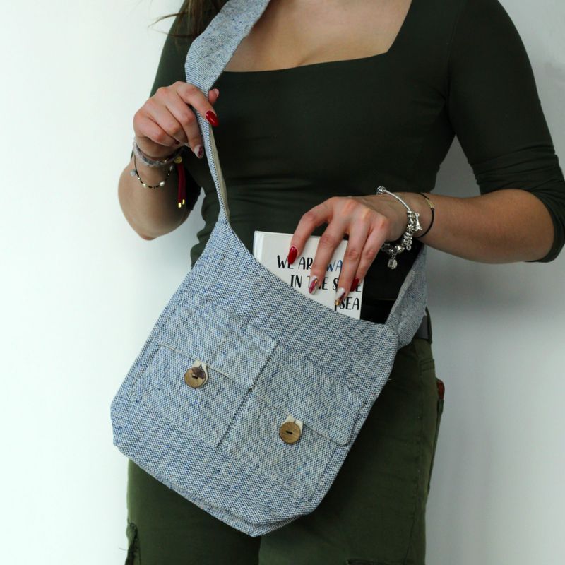 Taschen mit zwei Taschen in Naturtönen – Comp Denim – Mittel