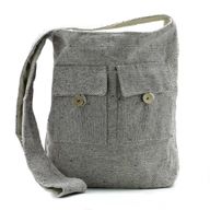 Zwei-Taschen-Taschen in Naturtönen – Sanftes Lavendel – Groß