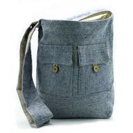 Zwei-Taschen-Taschen in Naturtönen – Comp Denim – Groß