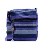 Große Nepal-Schultertasche (verstellbarer Riemen) – Deep Sea Blues