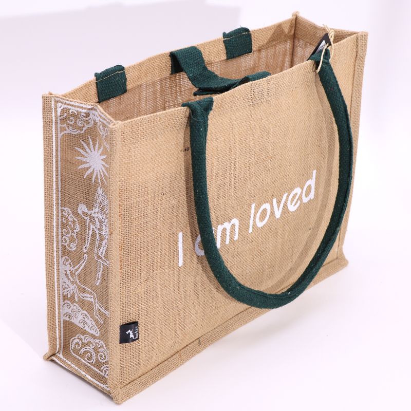 Hop Hare Jute Big Bag - Ich bin geliebt