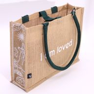 Hop Hare Jute Big Bag - Ich bin geliebt