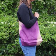 Schultertasche aus weicher Mischung - Antikes Fuchsia