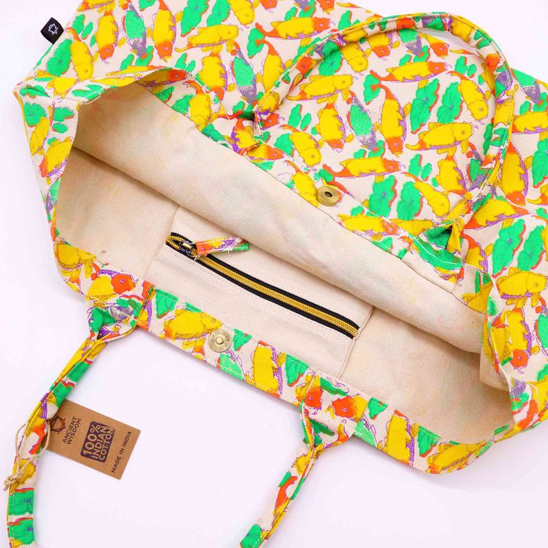 Große helle Tasche - Kojote-Karpfen