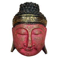 Home Decor Buddha-Kopf – 25 cm – rotes Glanzfinish