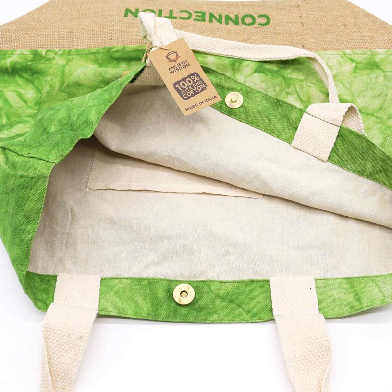 Ganz natürliche Tasche - Green Stonewash - Lebensbaum - Verbindung