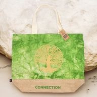 Ganz natürliche Tasche - Green Stonewash - Lebensbaum - Verbindung