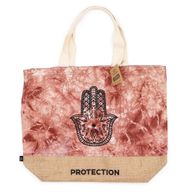 Ganz natürliche Tasche - Terrakotta Stonewash - Hamsa - Schutz