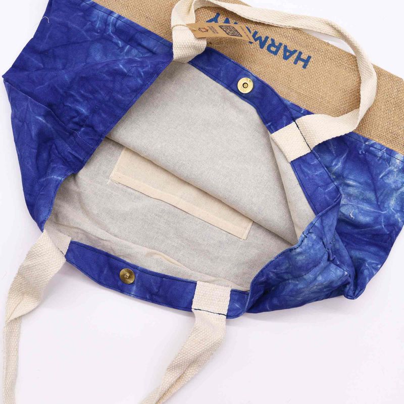 Ganz natürliche Tasche - Blue Stonewash - Mandala - Harmonie
