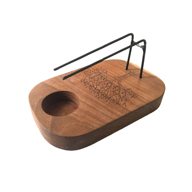 Ständer für Palo Santo - Teakholz - Baum des Lebens-Design