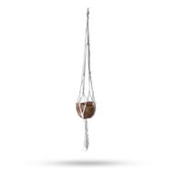 Makramee-Topfhalter Classic – Natürlicher Med-Topf
