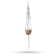 Makramee-Topflappen mit Perlen - Natur - 1m