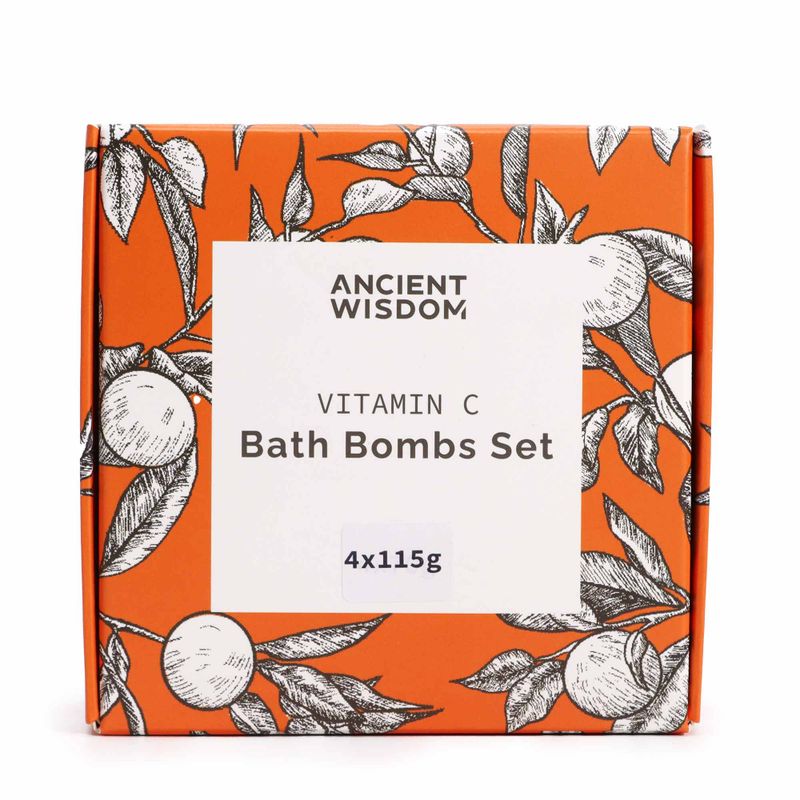 Pikantes Vitamin C Badebomben-Set – Aromatherapie-Quartett