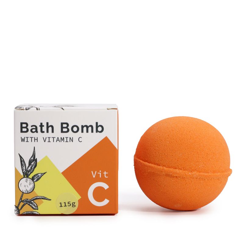 Mit Vitamin C angereicherte Badebombe mit ätherischen Ölen