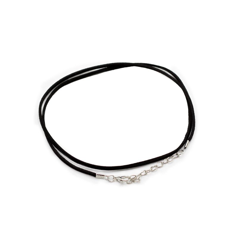 Packungen Wildleder Anhänger Kordeln - 2,5 mm x 55 cm - Schwarz A001