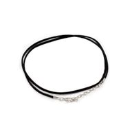 Packungen Wildleder Anhänger Kordeln - 2,5 mm x 55 cm - Schwarz A001