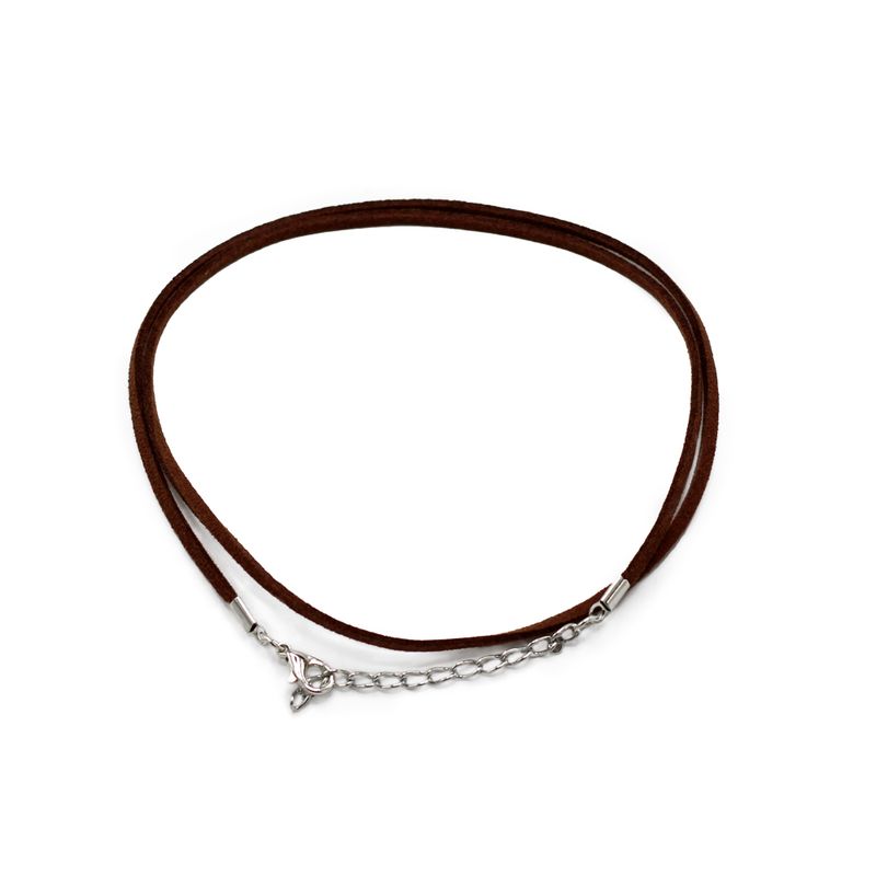 Packungen Wildleder-Anhängerschnüre – 2,5 mm x 55 cm – Dunkelbraun A010