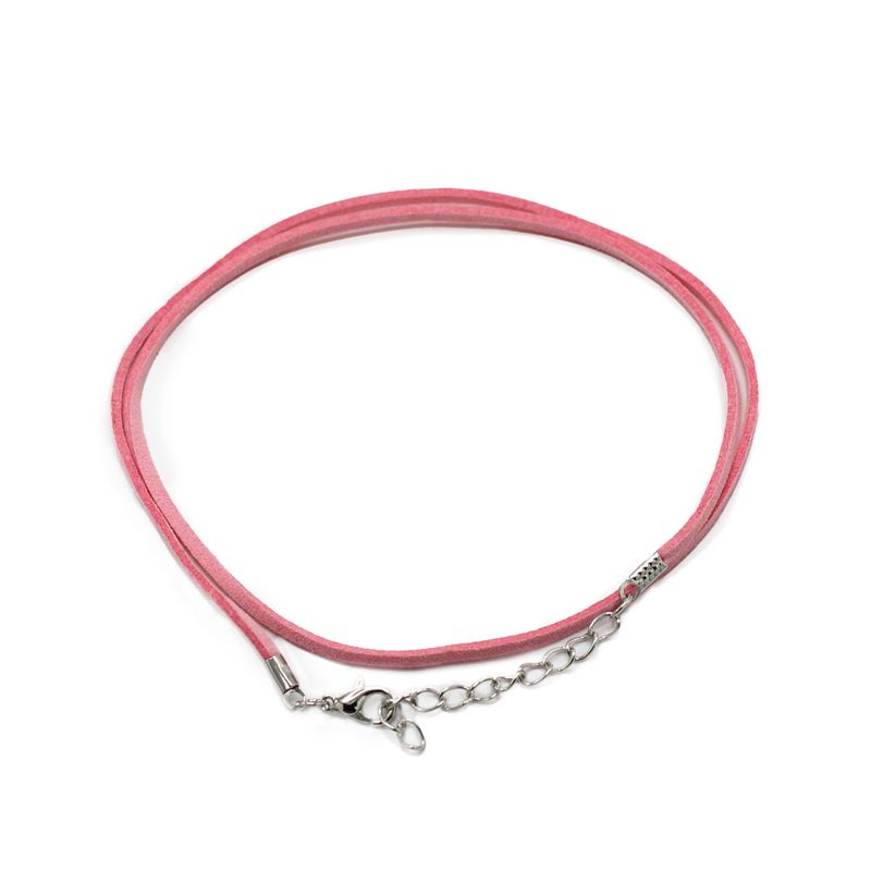 Packungen Wildleder Anhänger Kordeln - 2,5 mm x 55 cm - Rosa A064