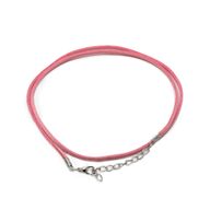 Packungen Wildleder Anhänger Kordeln - 2,5 mm x 55 cm - Rosa A064
