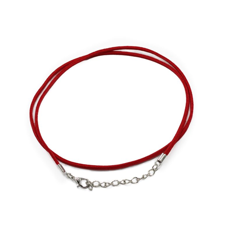 Packungen Wildleder Anhänger Kordeln - 2,5 mm x 55 cm - Rot A056