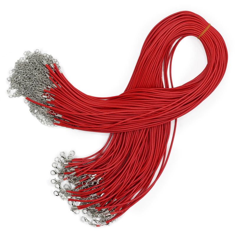 Packungen gewachste Anhängerschnüre – 2 mm x 55 cm – sortiert – Rot 105