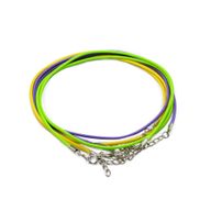 Packungen gewachste Anhängerschnüre – 2 mm x 55 cm – sortiert – sortiert (10 Farben)