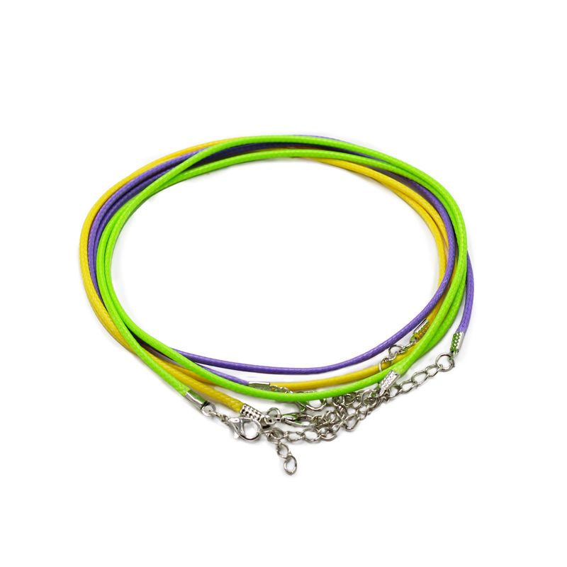 Packungen gewachste Anhängerschnüre – 2 mm x 55 cm – sortiert – sortiert (10 Farben)