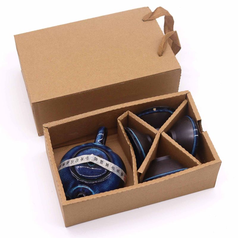 Herbal Blues Teekannen-Set – Kanne und vier Tassen