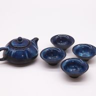Herbal Blues Teekannen-Set – Kanne und vier Tassen
